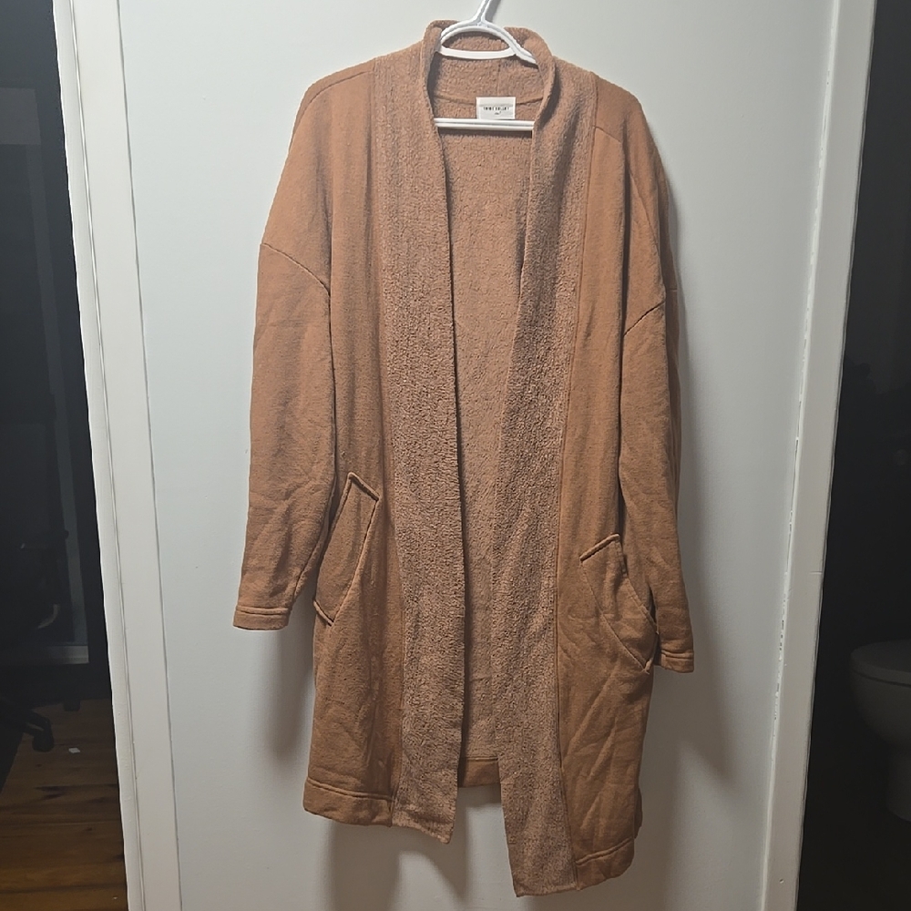 Women's Tan Sweater Cardigan Tribe Kelley Size Small Oversize New